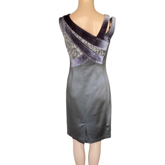 Jax Sheath Formal Velvet and Lace Size 4 Dress - Picture 3 of 11
